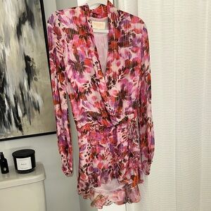 Multicolor Floral Wrap Dress